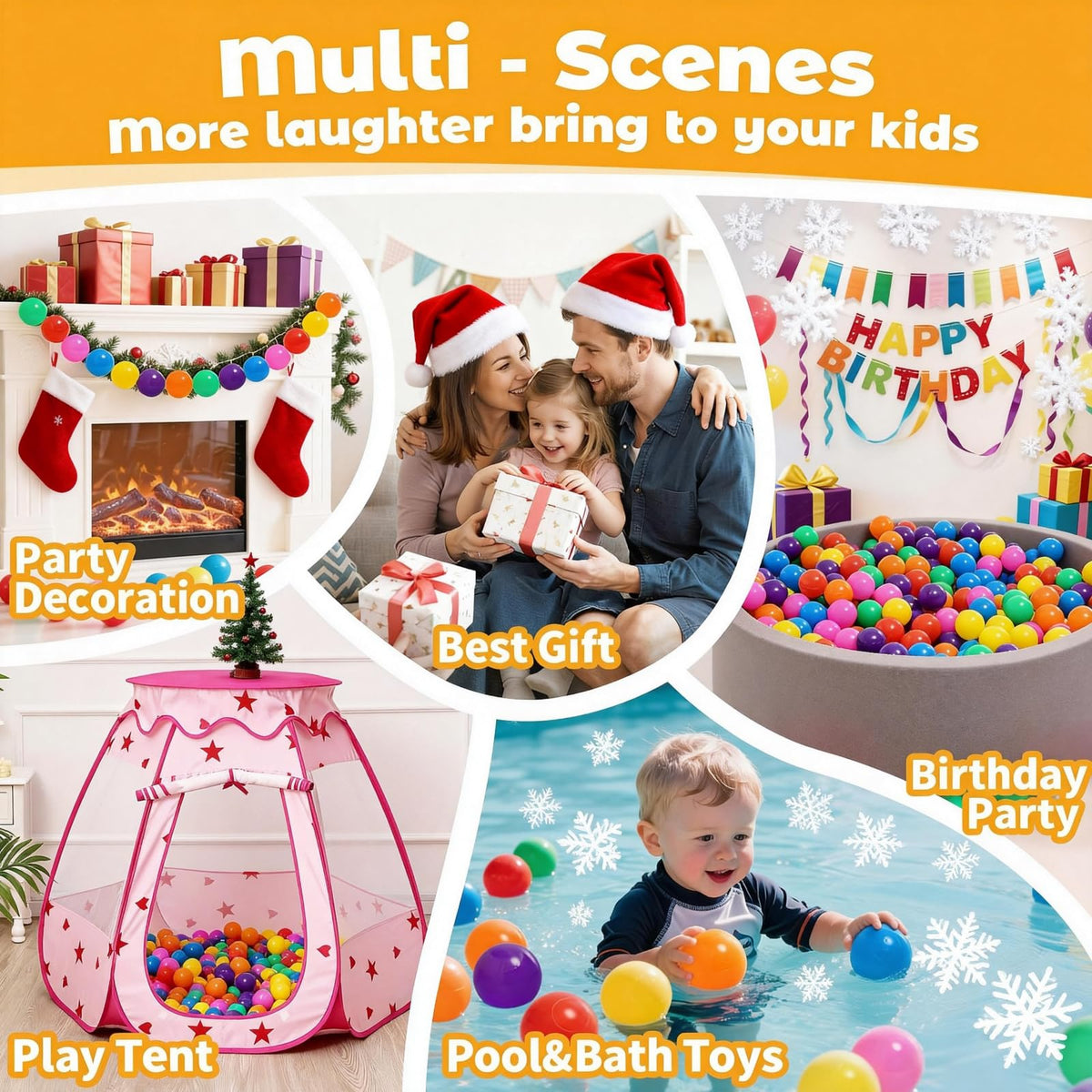 Suncuber ball pit balls suitable for both boys and girls.
