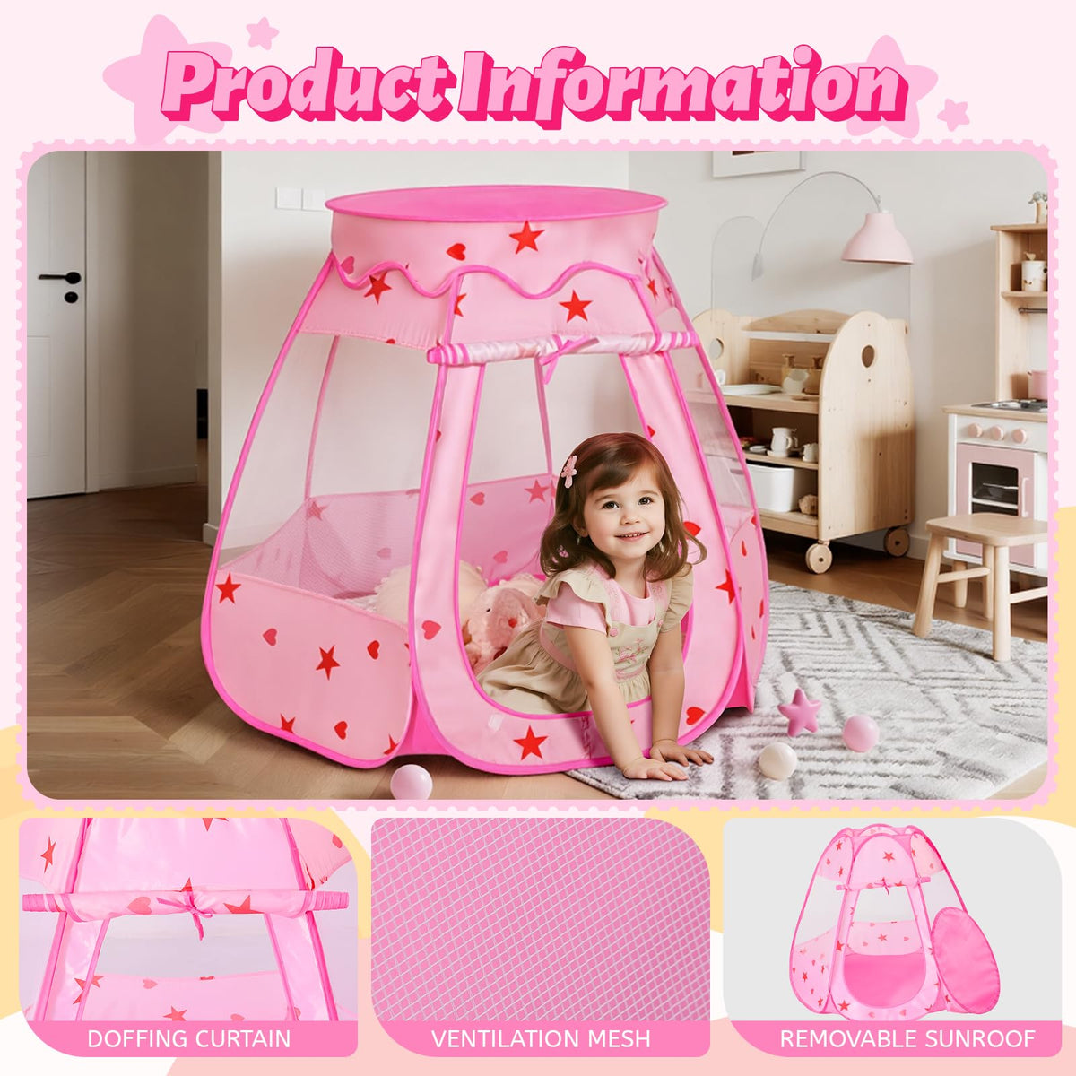 Suncuber star light glow inside tent for cozy nighttime ambiance