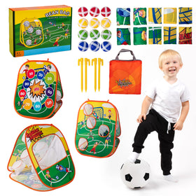 Sundaymot bean bag toss board ready for versatile 3-in-1 play indoors or outdoors.