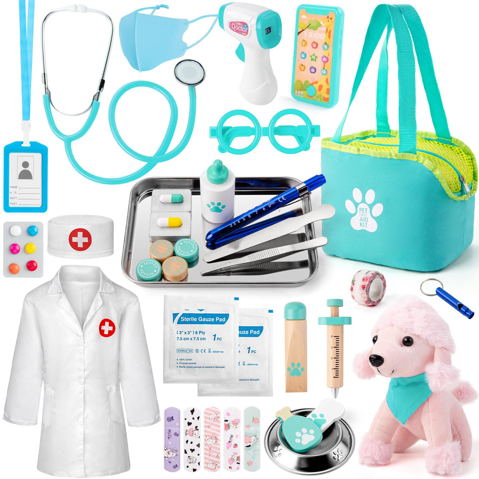 Sundaymot Doctor Kit 37pc open display for imaginative role-play