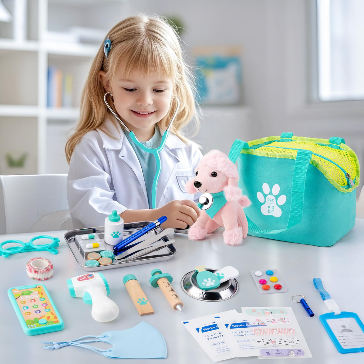 Sundaymot Doctor Kit dog toy included enhances pretend medical visits