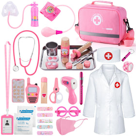 Sundaymot Doctor Kit: girls in coats and hats for imaginative play