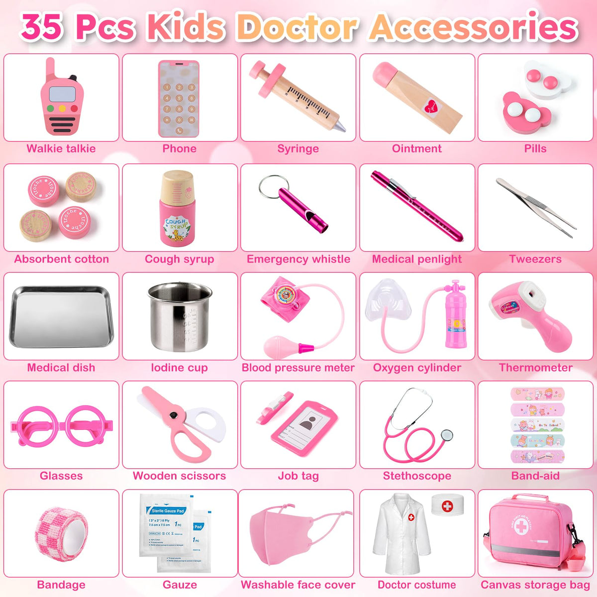 Sundaymot Doctor Kit toy phones and walkie-talkies for communication play
