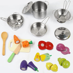 Sundaymot wooden vegetables and fruits for realistic cutting