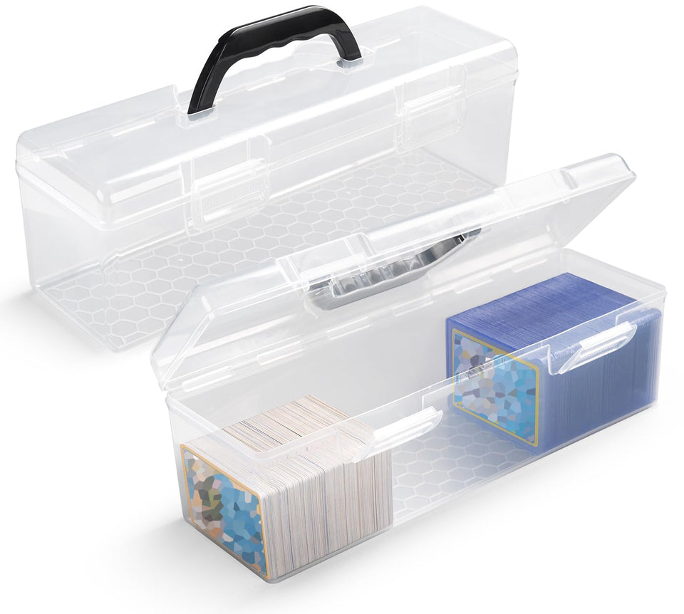 SUNEZLGO Toploader Storage Box front view, store 200+ cards securely.