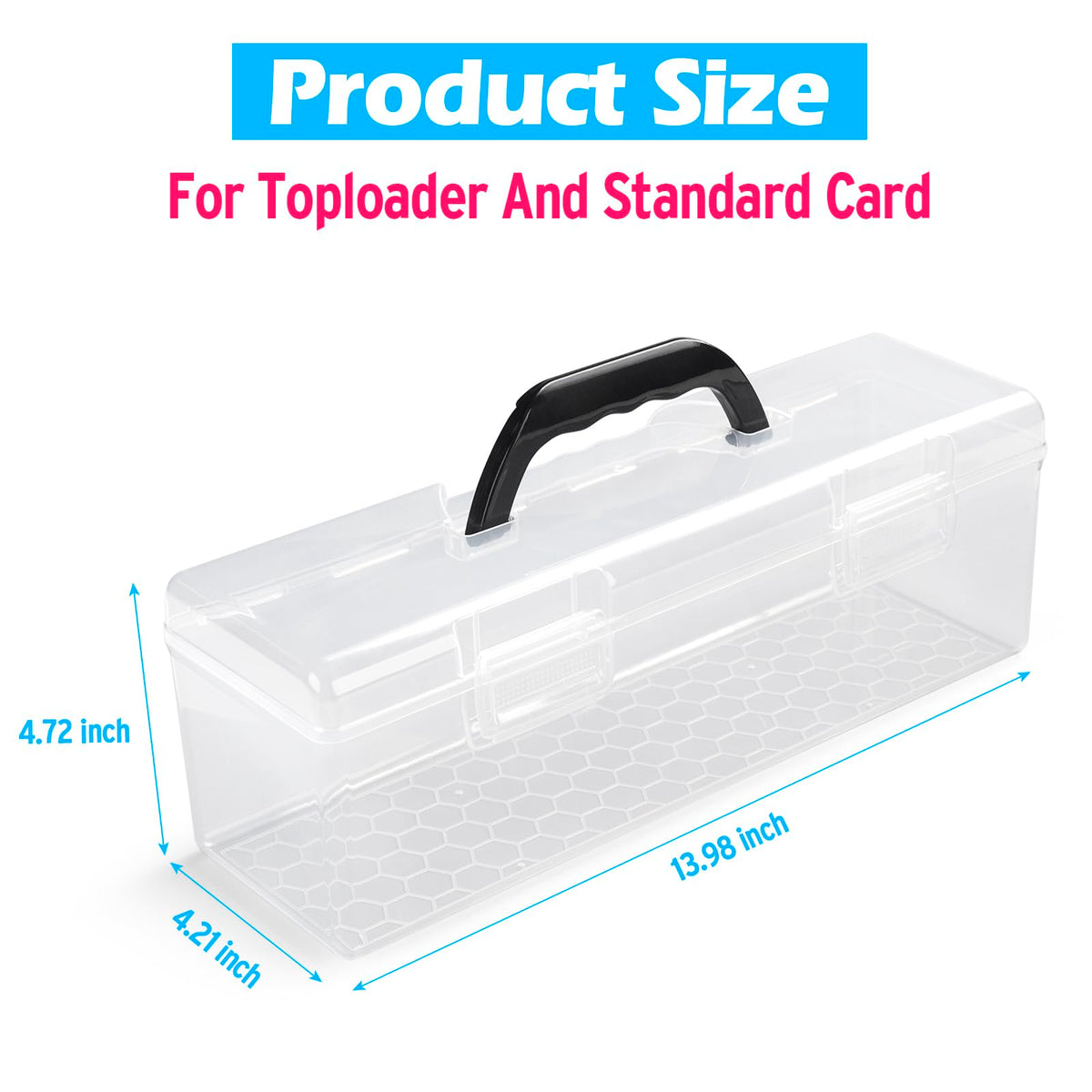 SUNEZLGO Toploader Storage Box open lid shows quick card access.