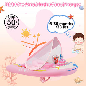SUNFATT baby float toy play console with octopus, crab, and dolphin.