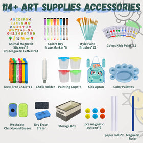 SUNFATT 114-piece art accessory kit boosts imaginative play and skills