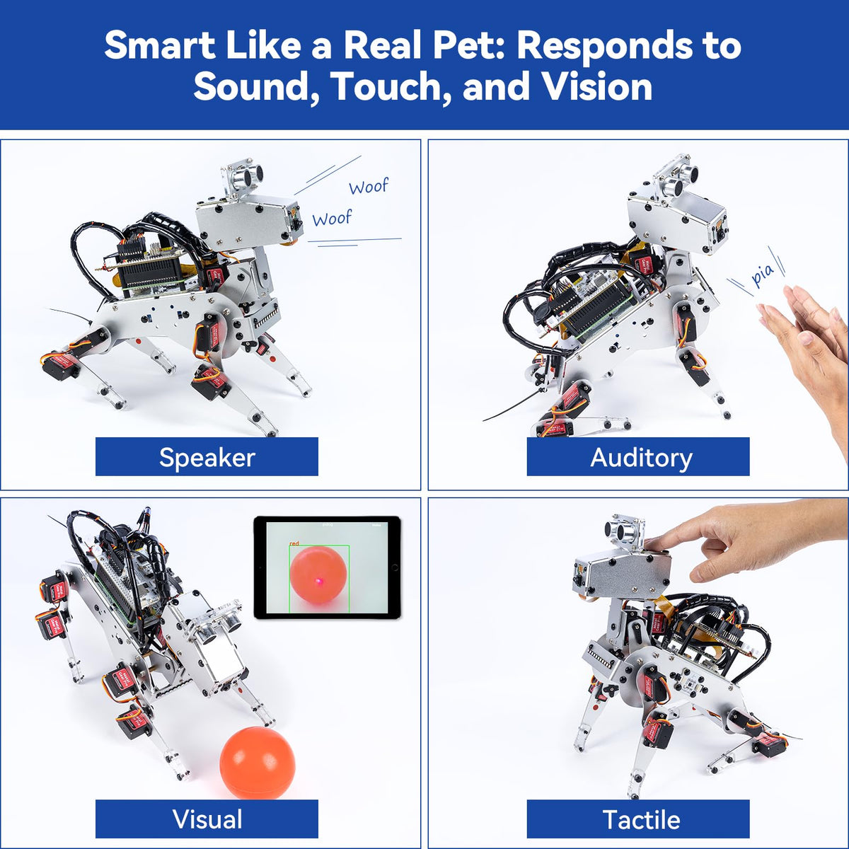 SunFounder AI Robot Kit 12 servos delivering lifelike movements