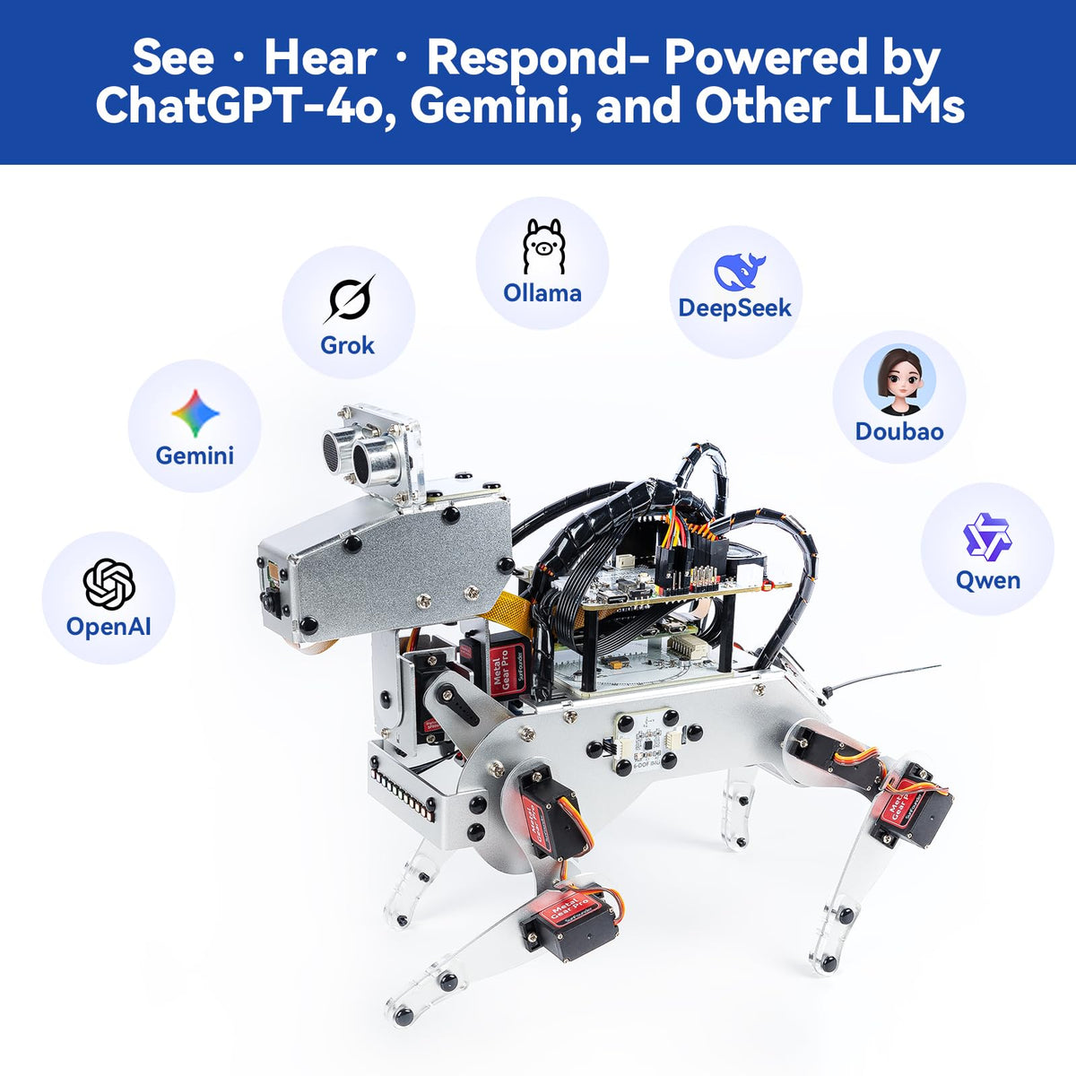 SunFounder AI Robot Kit voice command with ChatGPT-4o in action