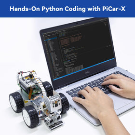 SunFounder PiCar-X vision recognition illustrates gesture and object detection features.
