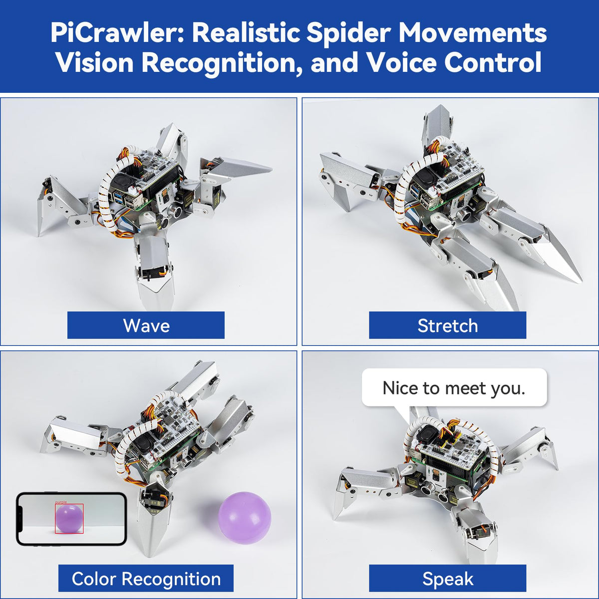 SunFounder PiCrawler ChatGPT-4o integration enabling natural language interaction.