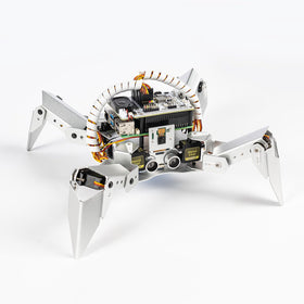 SunFounder PiCrawler front view showing compact chassis and ready-to-learn design.