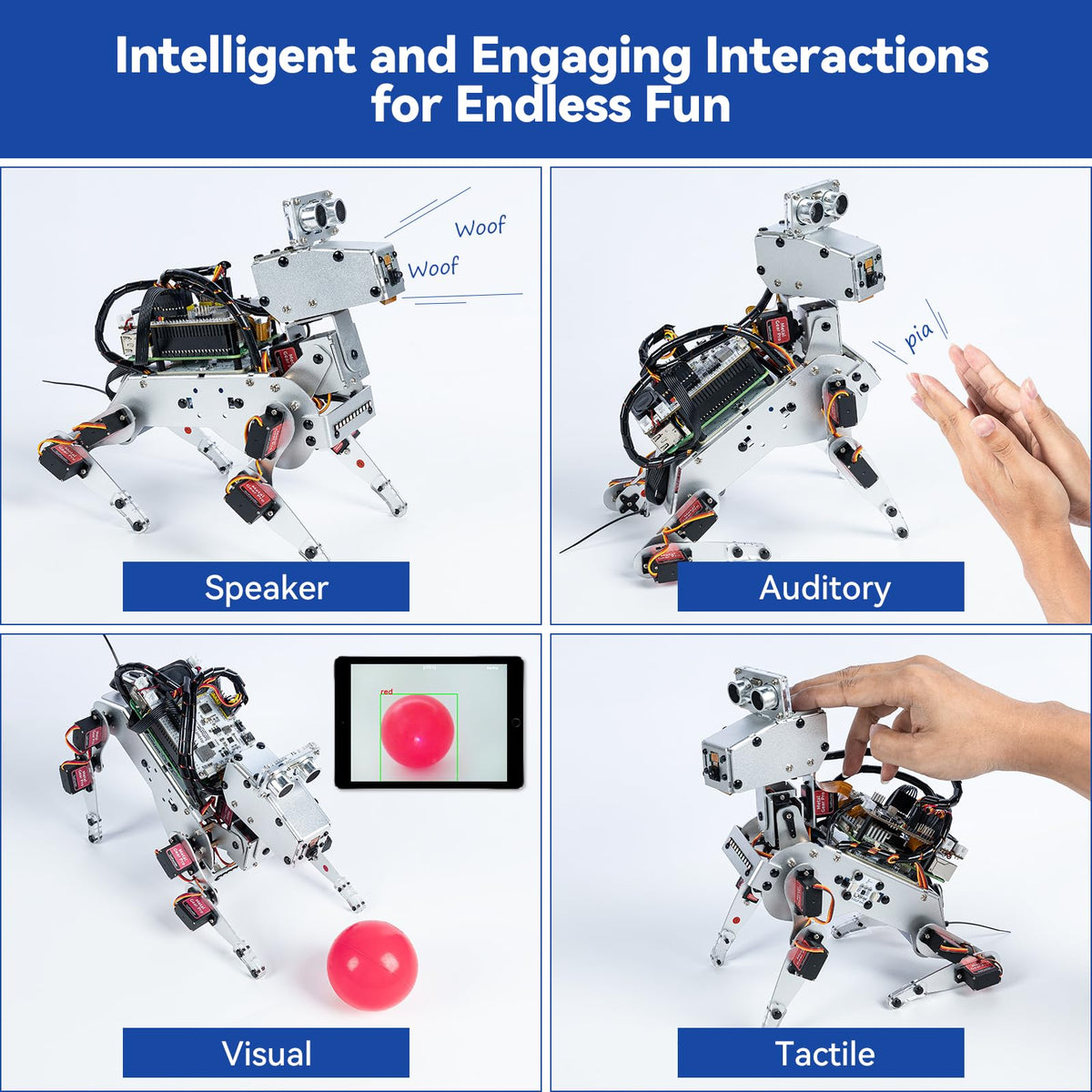 SunFounder PiDog voice recognition enables natural conversation and control