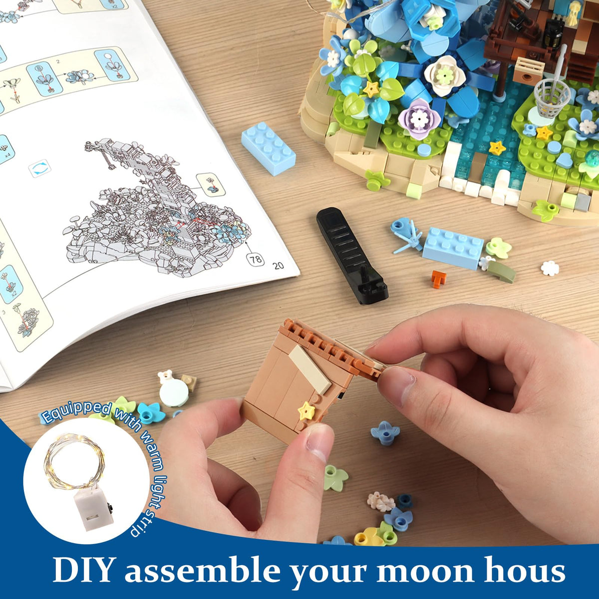 SUNHABI 1622-pcs Build Set offers a satisfying creative project.
