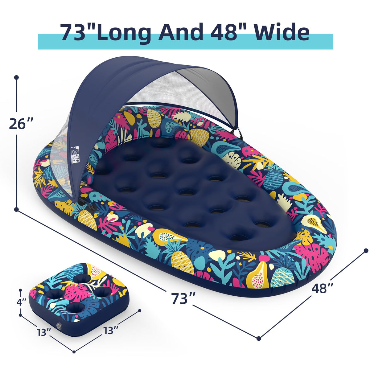Sunikko X pool float with built-in adjustable cup holder