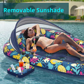 Sunikko X pool float in pool, lake, or beach setting