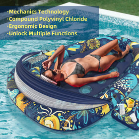 Sunikko X backrest design supports comfortable lounging while afloat.
