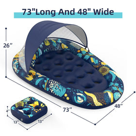Sunikko X inflatable base with drainage holes helps keep you cool.