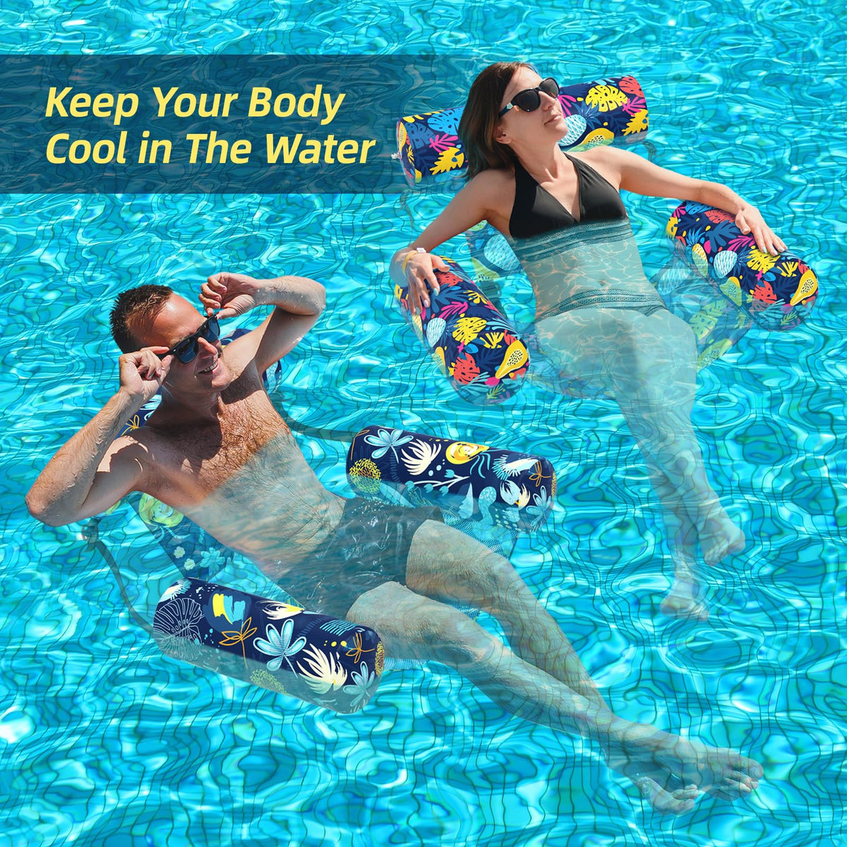 Sunikko X floats feature three headrests for neck and back support