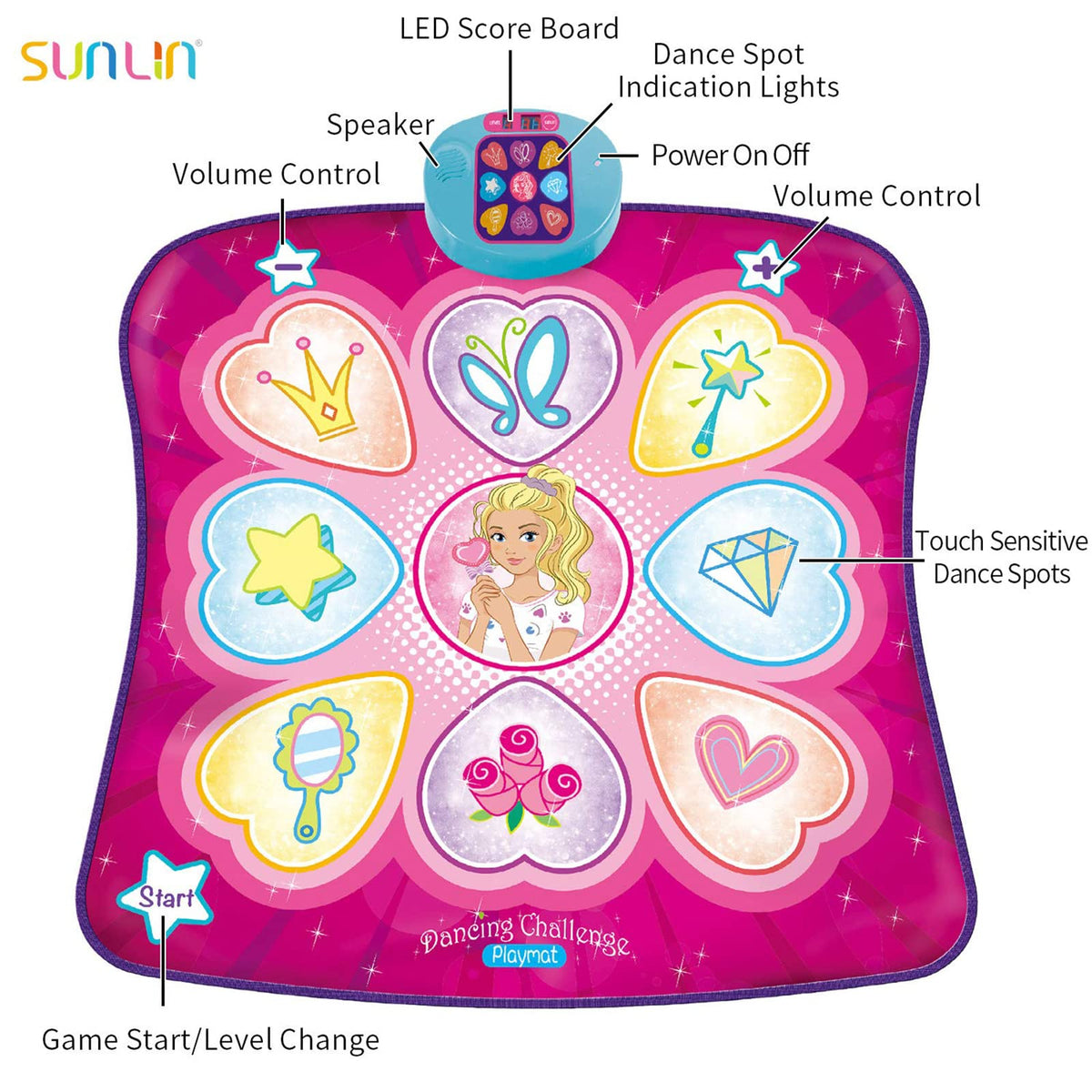 SUNLIN anti-slip vinyl surface keeps kids safe during energetic dancing