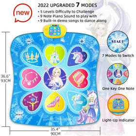 SUNLIN Dance Mat includes nine built-in songs for varied, engaging dance sessions.