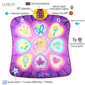 SUNLIN mat with nine built-in songs to energize dance sessions