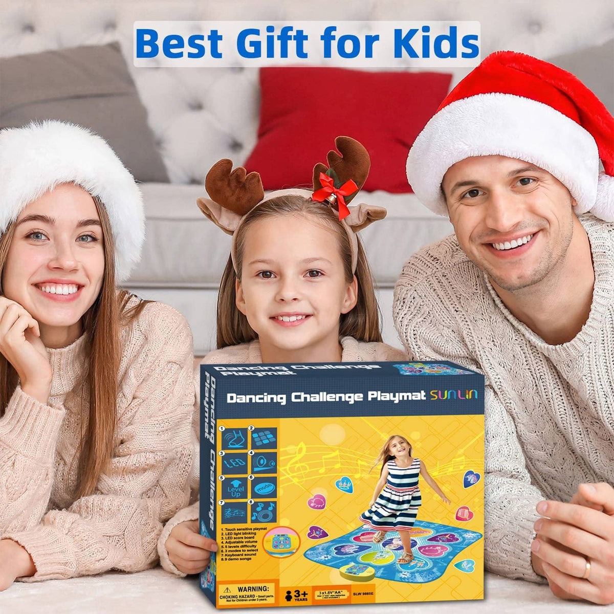 SUNLIN Dance Mat is non-toxic and CPSIA/ASTM compliant for peace of mind.