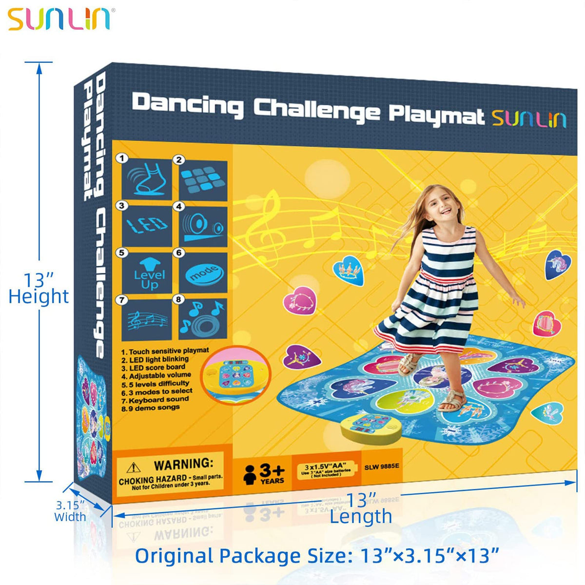 SUNLIN Dance Mat folds easily for compact storage and on-the-go fun.