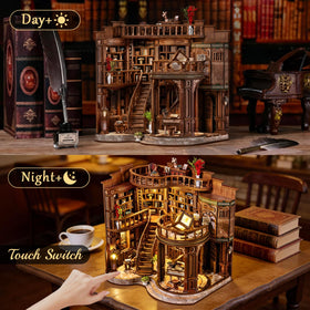 SUNNINO Book Nook compact dollhouse fits on a desk or shelf