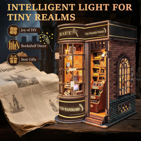 SUNNINO Book Nook Kit LED lighting enhances cozy desk ambiance.
