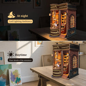 SUNNINO Book Nook Kit solid wood parts for durable crafting.