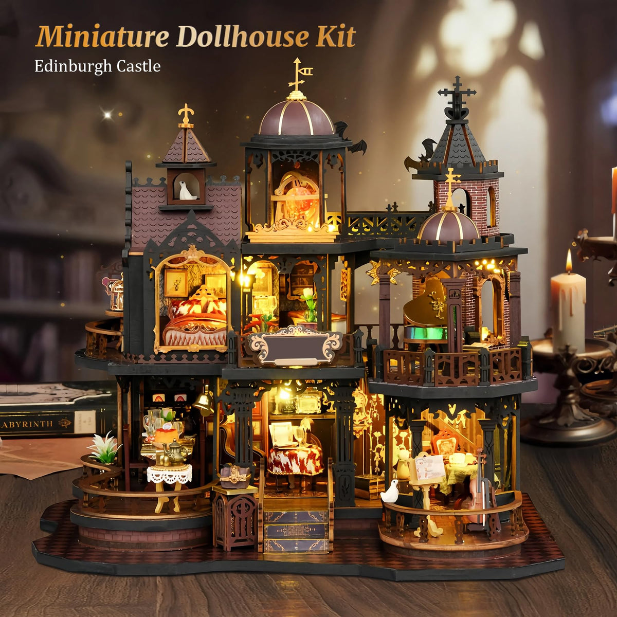 SUNNINO Edinburgh Castle dining zone close-up highlighting detailed furniture for tabletop charm
