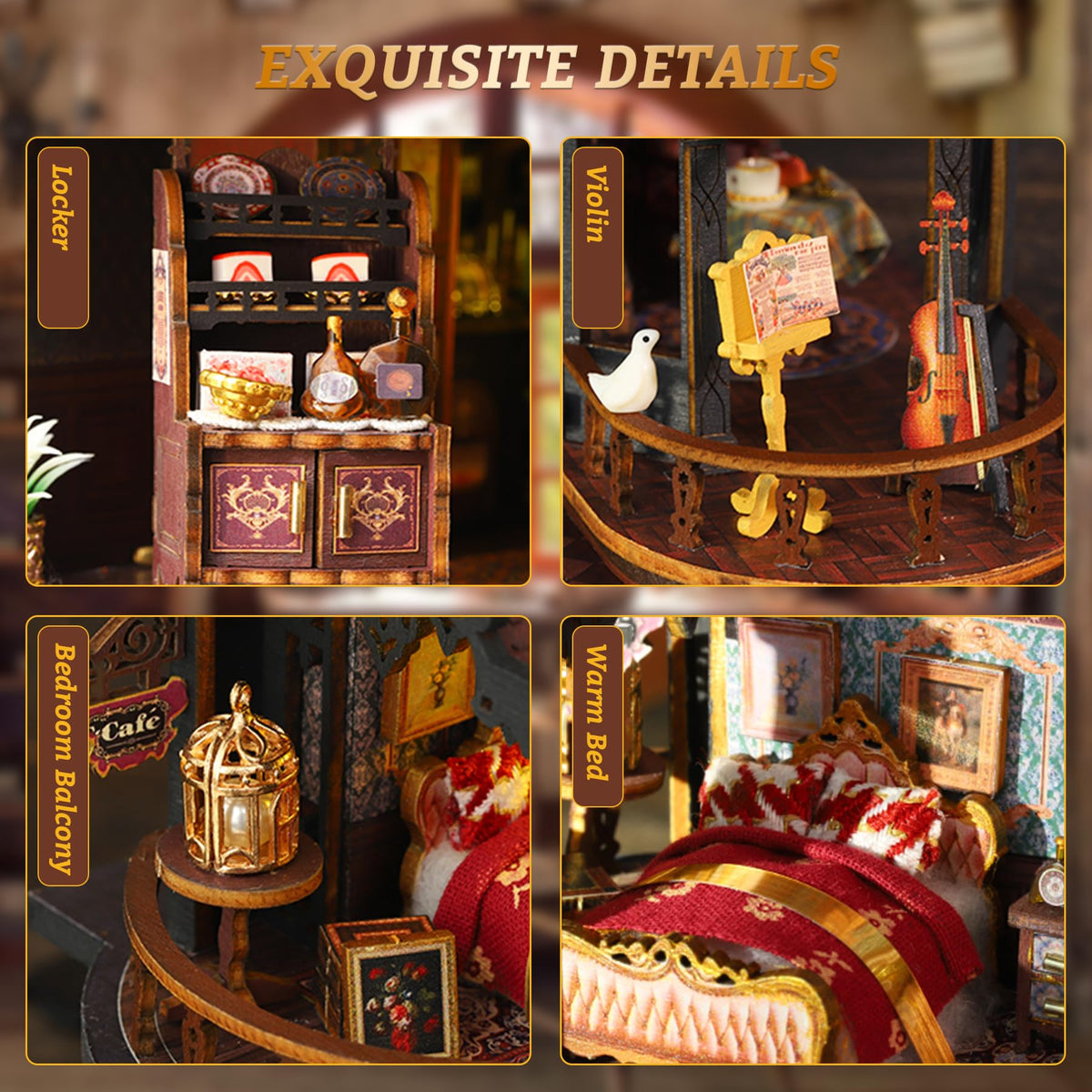 SUNNINO Edinburgh Castle materials pack with premium wood and fabrics for authentic crafting