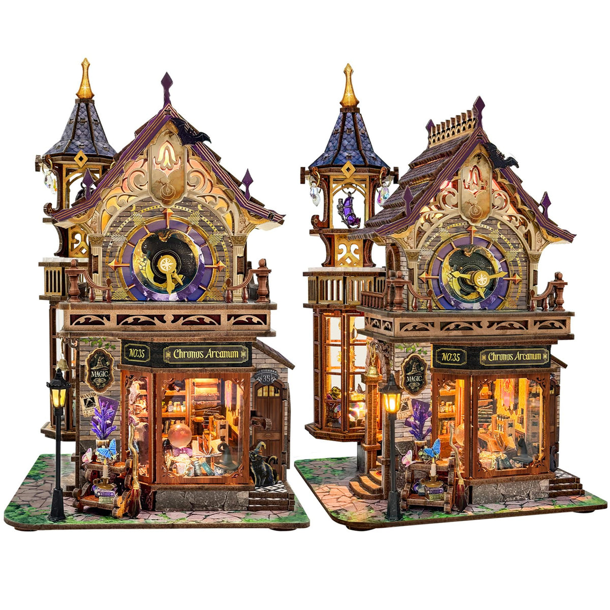 SUNNINO miniature dollhouse kit box and pieces showcase premium materials for a satisfying build