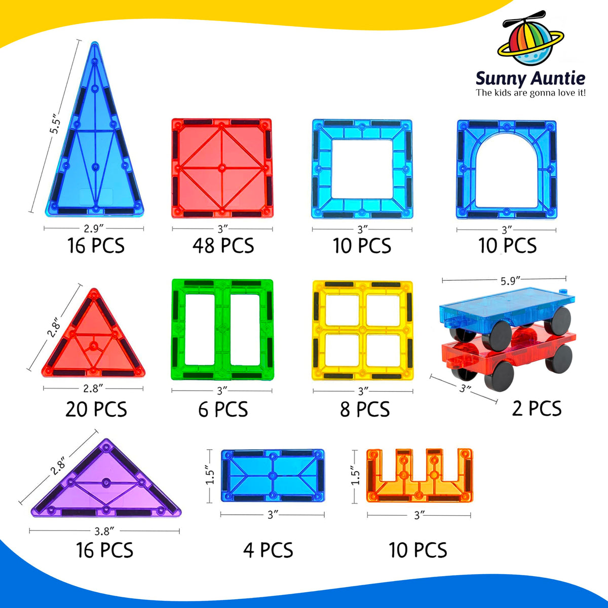 Sunny Auntie gift idea for ages 3-8 encourages imaginative building adventures.