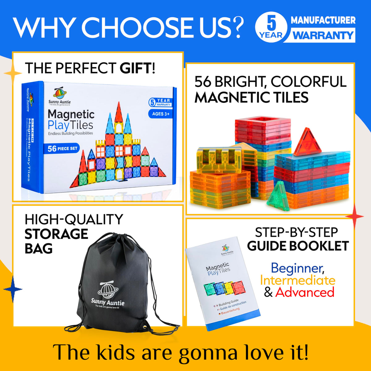 Sunny Auntie tiles assembly a house model encourages imaginative problem solving