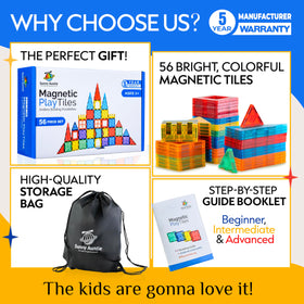 Sunny Auntie tiles assembly a house model encourages imaginative problem solving