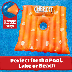 Sunny Days Cheez-It pool float middle hole adds comfort during sunlit swims.