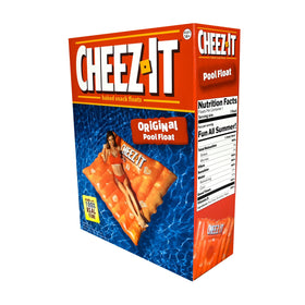 Sunny Days Cheez-It pool float perfect for summer photos and social moments.