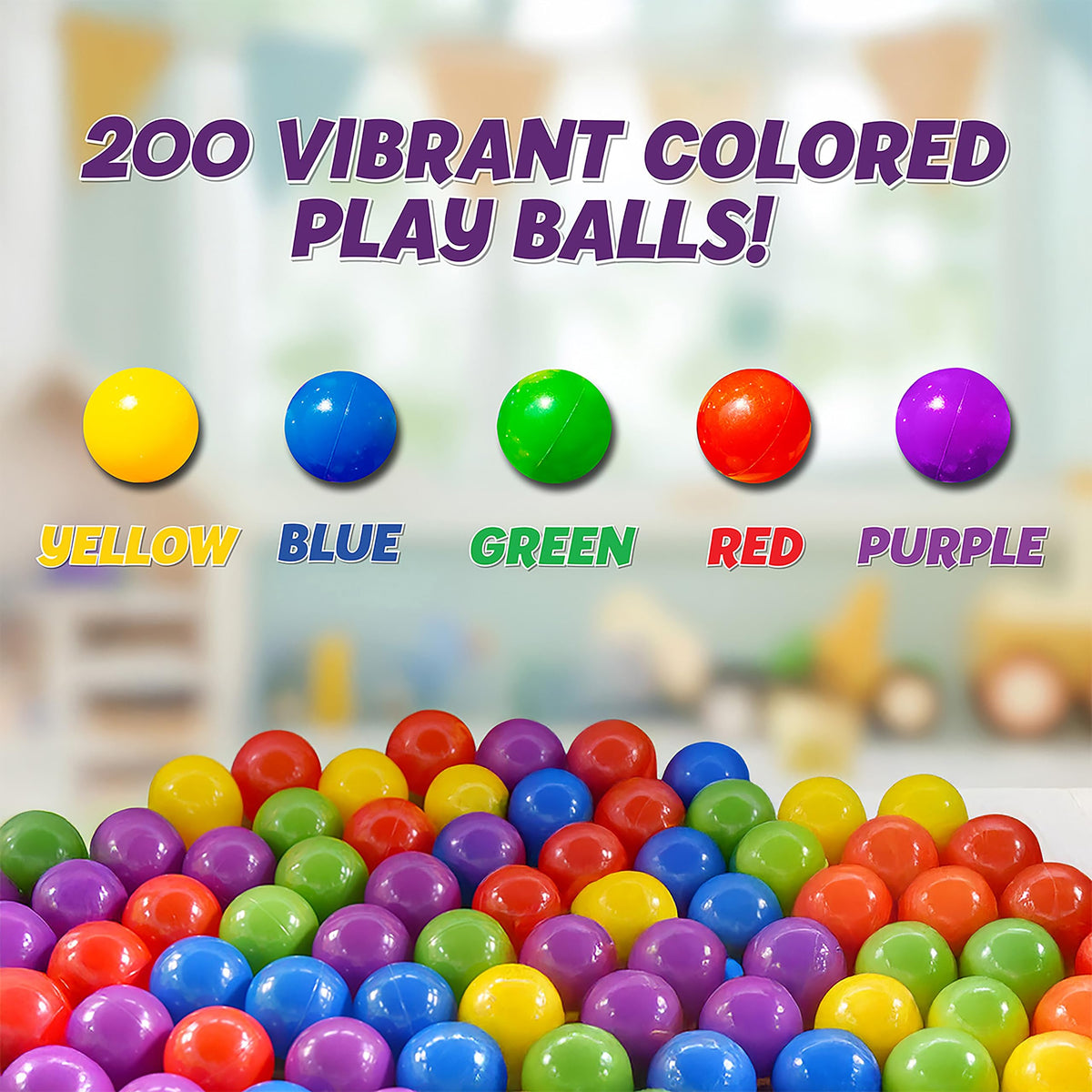 Sunny Days Entertainment 2.5-inch crush-resistant balls ideal for quick ball pit filling.