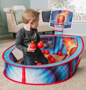 Sunny Days Entertainment includes 20 soft air-filled balls for gentle play
