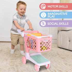 Sunny Days Entertainment cart in use — kid pushing cart for role-play at home.