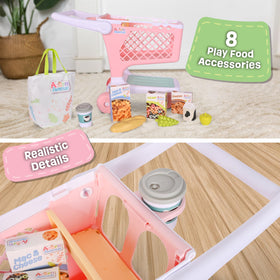 Sunny Days Entertainment food in cart — ready-to-fill pretend groceries.