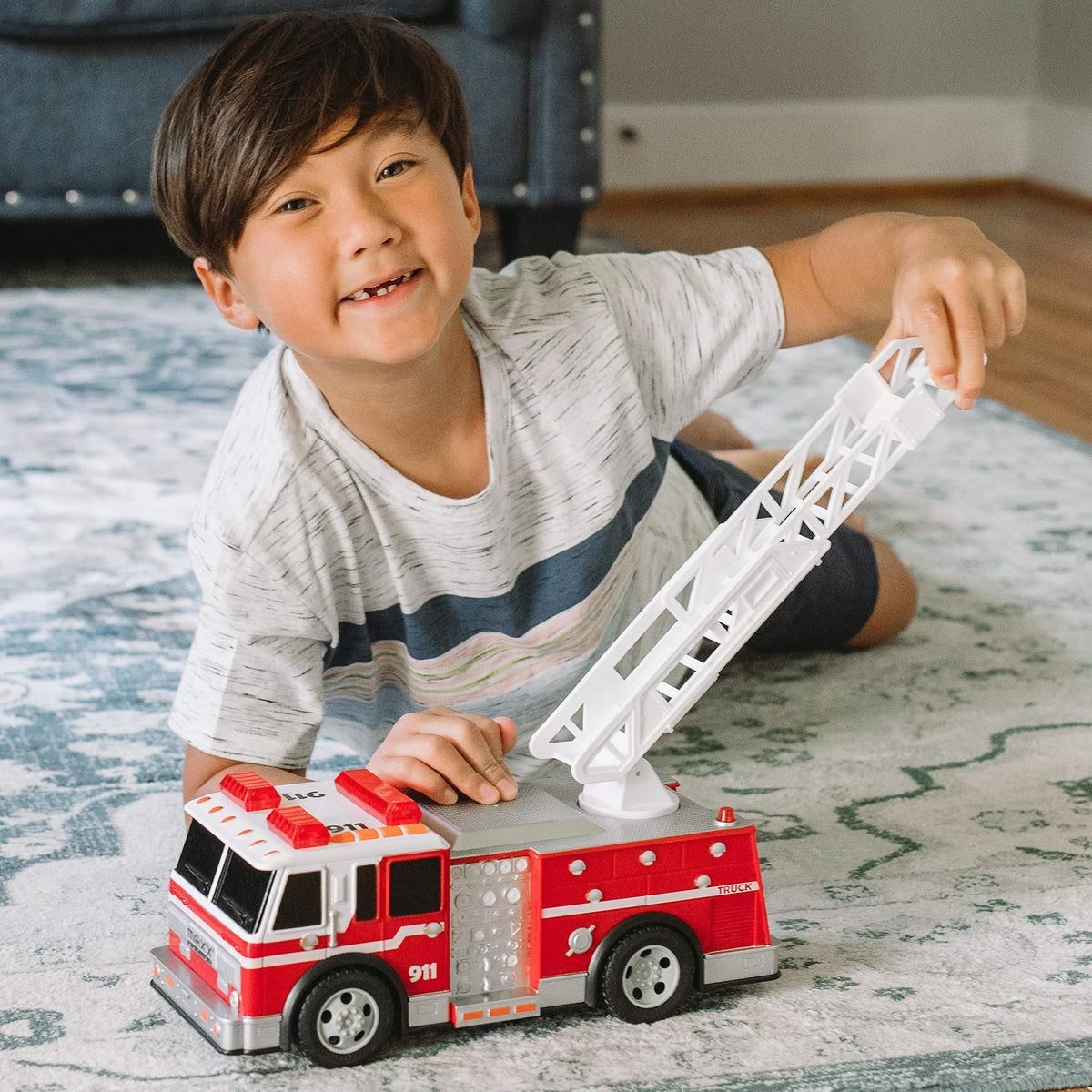 Sunny Days Maxx Action fire truck durable design withstands hours of play
