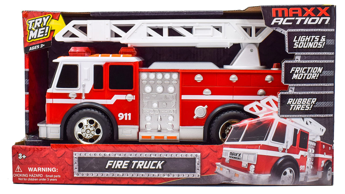 Sunny Days Maxx Action fire truck extendable ladder for elevated rescues