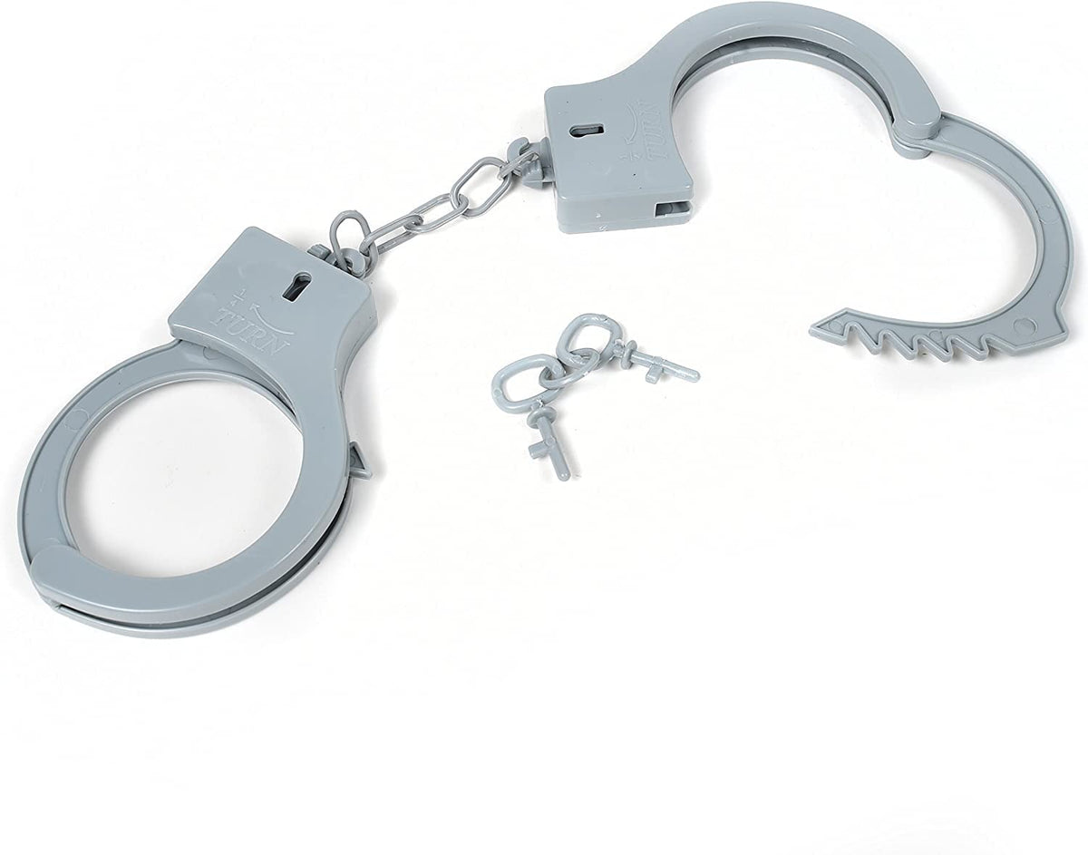 Sunny Days Maxx Action handcuffs with keys provide authentic, safe play scenarios.