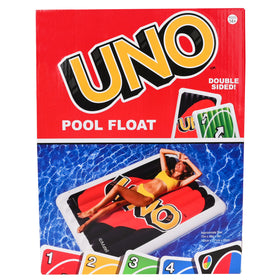 Sunny Days Uno Pool Float lounging time; durable vinyl supports long, carefree sun sessions