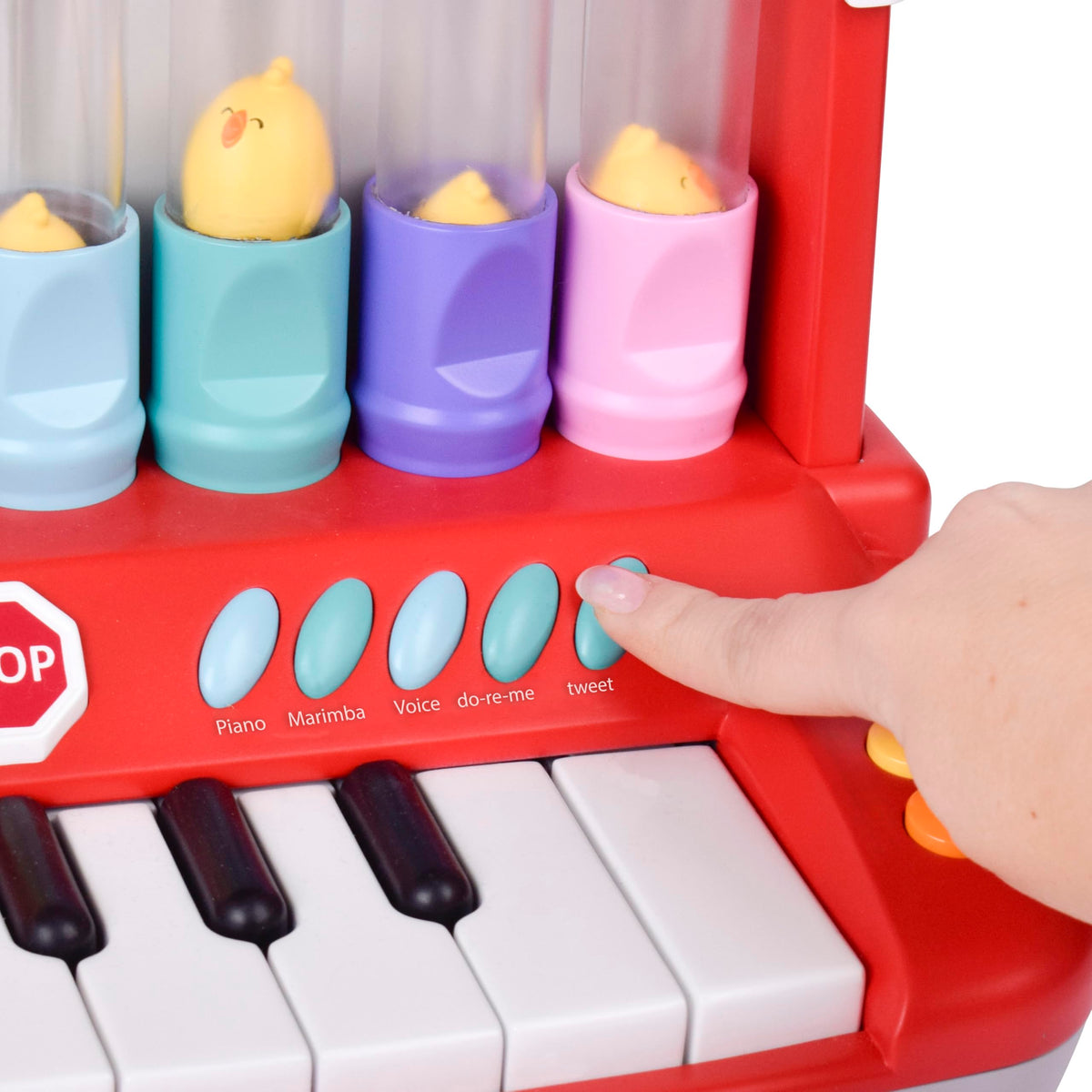 Sunny Days volume and tempo controls let caregivers tailor playtime to the moment.