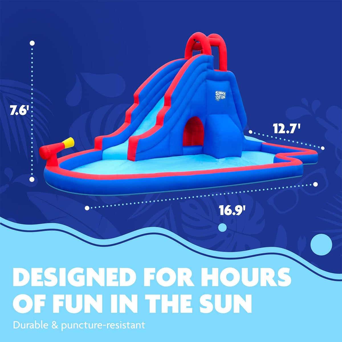 Sunny & Fun climbing wall detail emphasizes safe grip and vertical play.